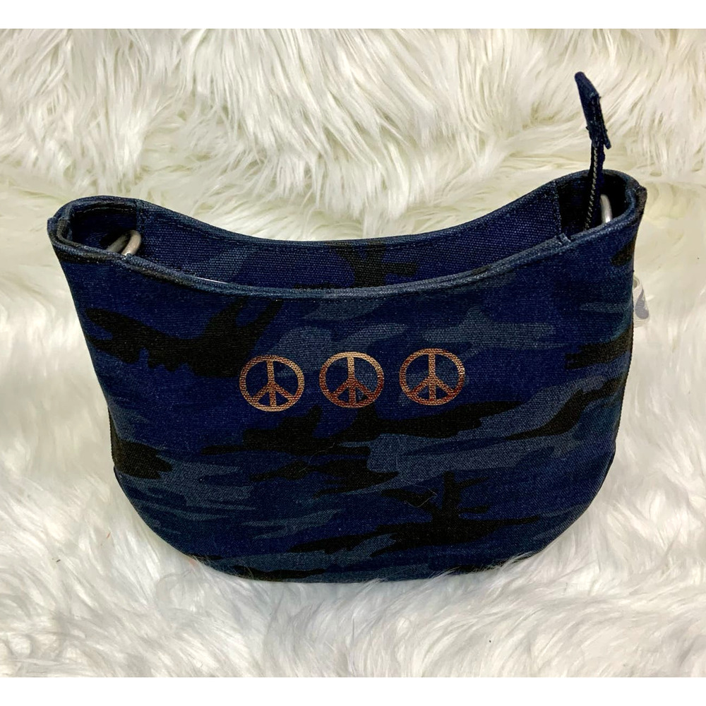 Women's Quilted Koala Kanvas Navy Camouflage Mini City Bag